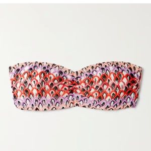 Missoni Mare Crochet Knit Bandeau Bikini Top in 36